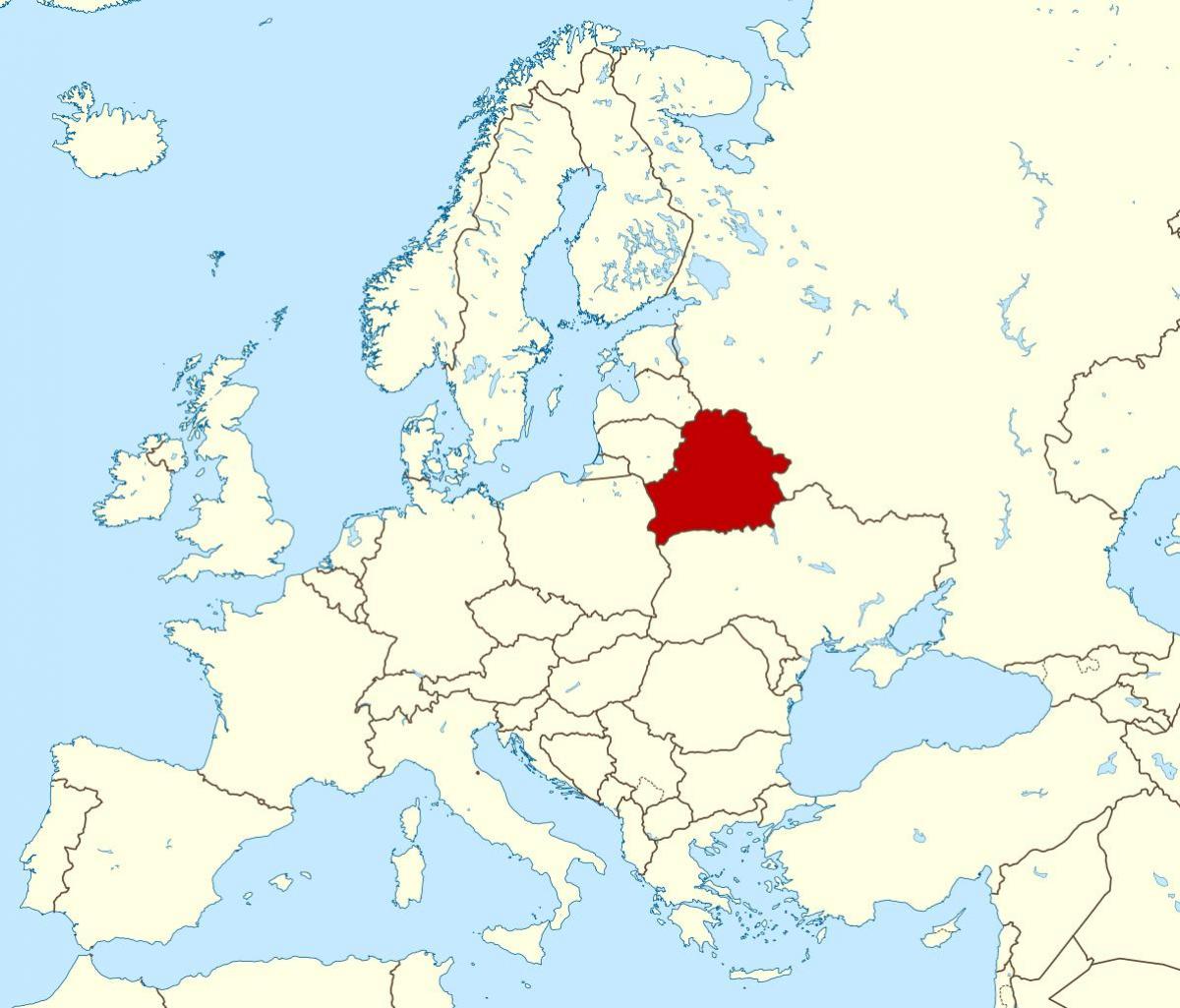 Dünya haritası üzerinde Beyaz Rusya konumu 