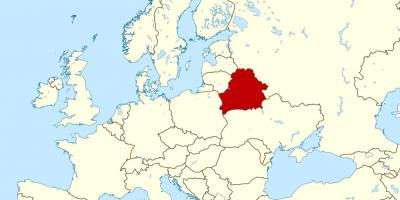 Dünya haritası üzerinde Beyaz Rusya konumu 